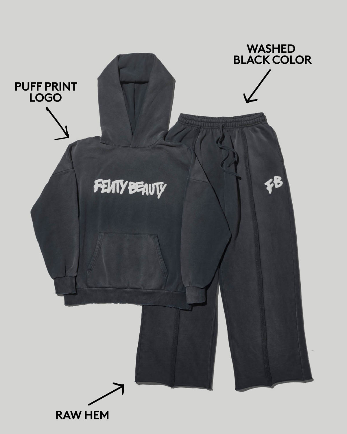 Fenty Beauty Oversized Unisex Hoodie and Sweatpant Set - Image 4