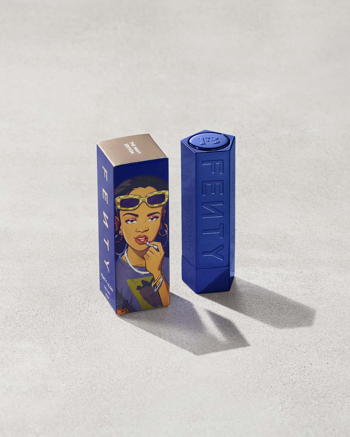 Fenty Icon The Case Semi-Matte Refillable Lipstick - Navy Edition - Image 4