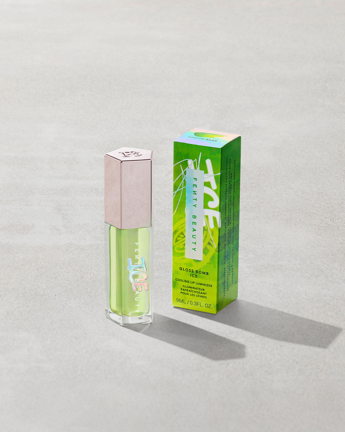 FB_SMR25_T2PRODUCT_ECOMM_LE-FRUITZ_GB-CUCUMBRRR_1200x1500_72DPI.jpg Gloss Bomb Ice Cooling Lip Luminizer - Cucum'brrr - Image 1