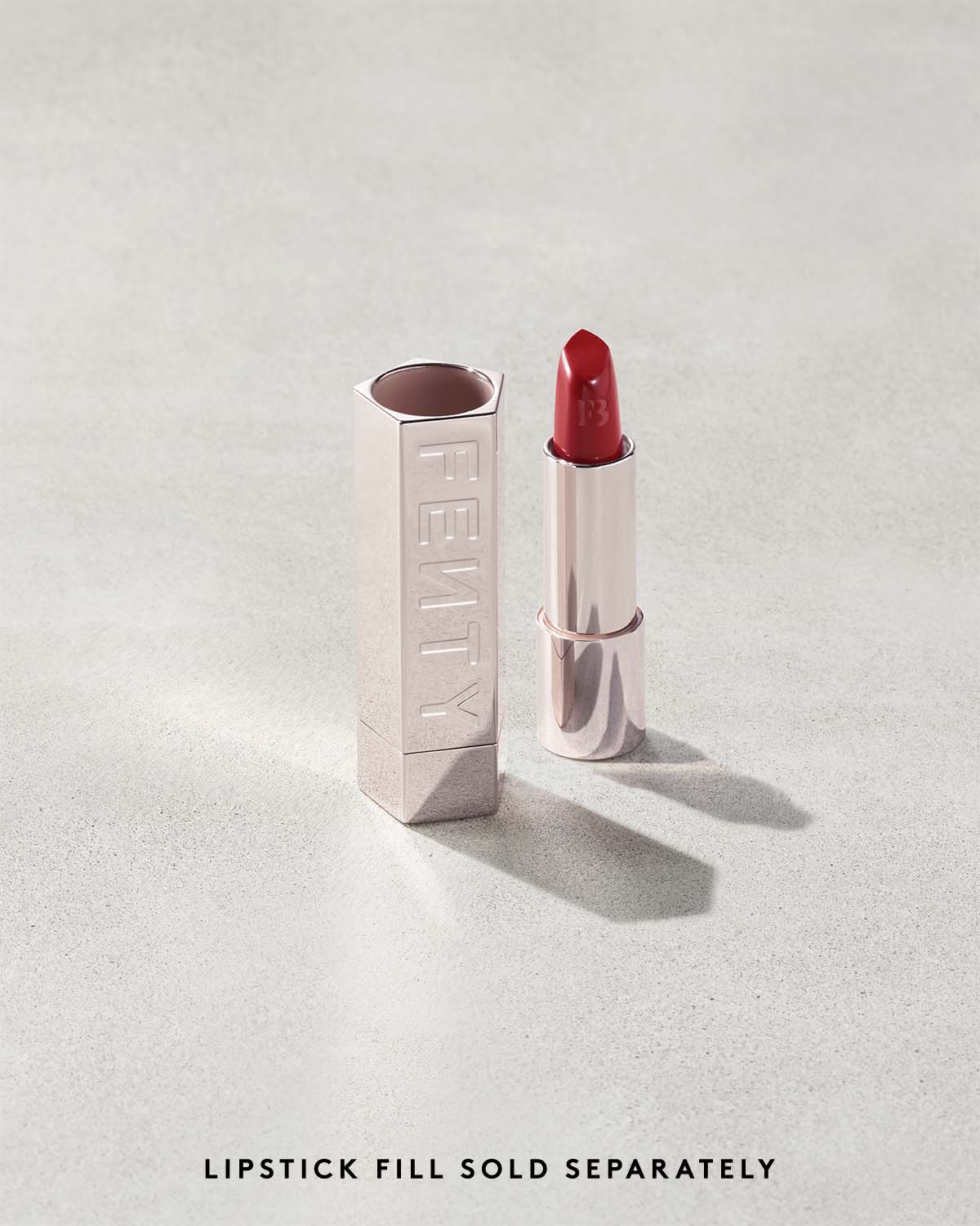 Fenty Icon The Case Semi-Matte Refillable Lipstick - Metallic Nude - Image 3