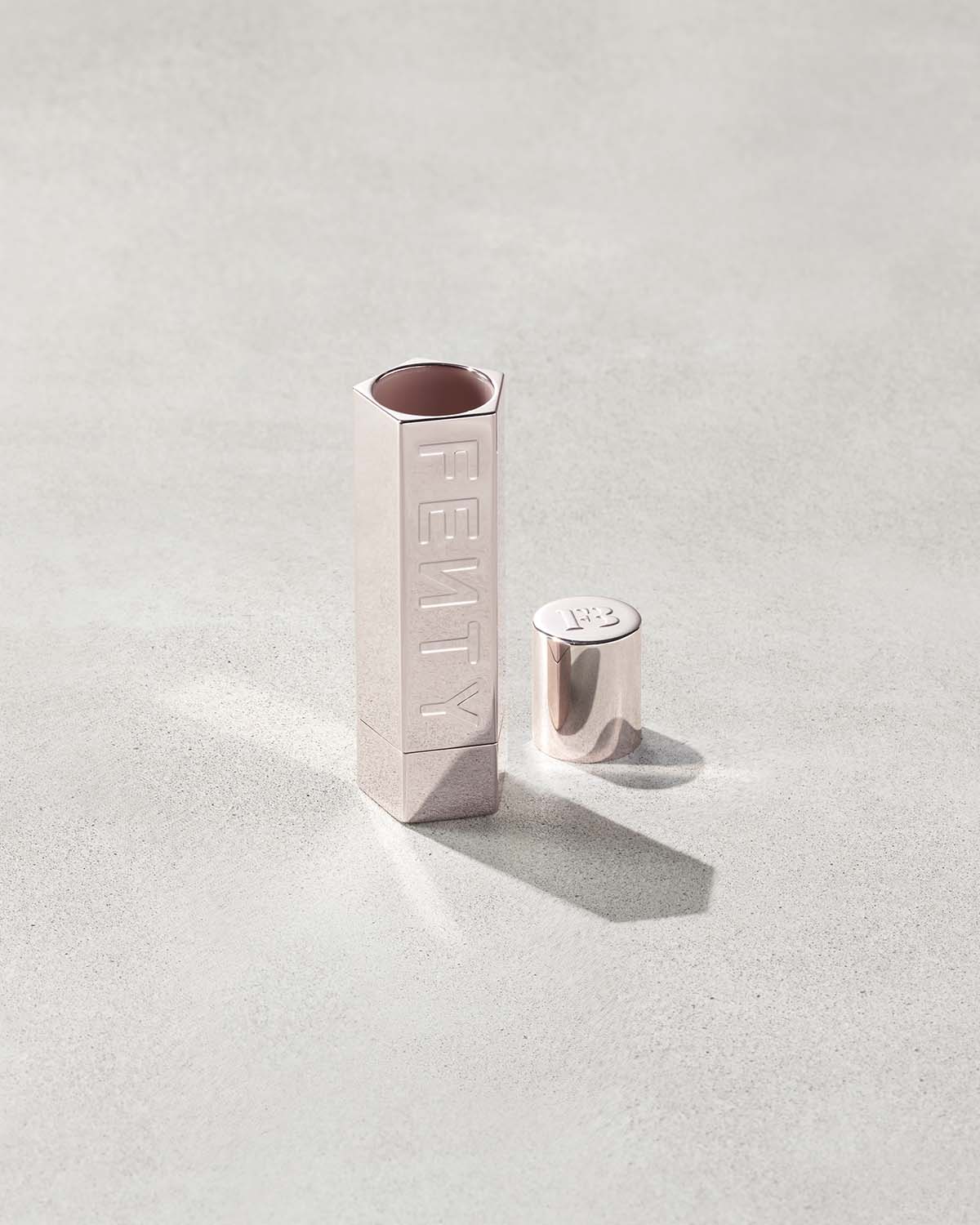 Fenty Icon The Case Semi-Matte Refillable Lipstick - Metallic Nude - Image 6