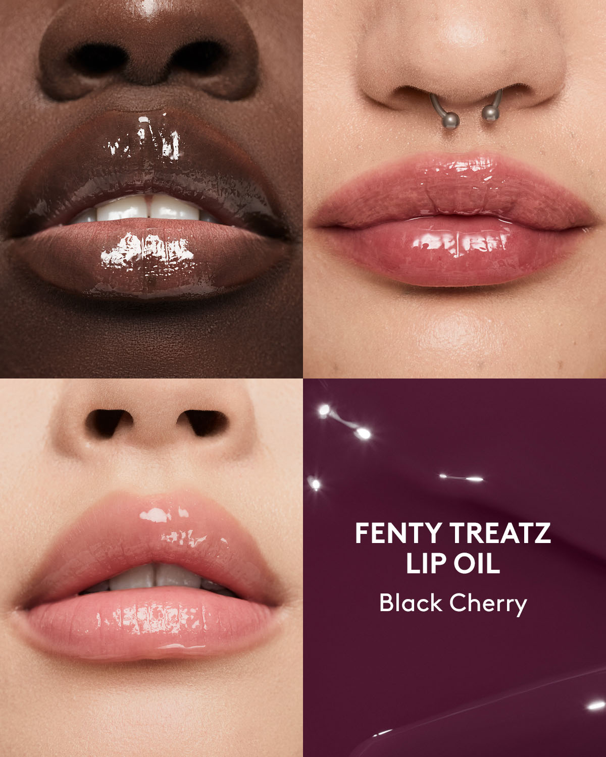Fenty Treatz Hydrating + Strengthening Lip Oil - Black Cherry - Image 2