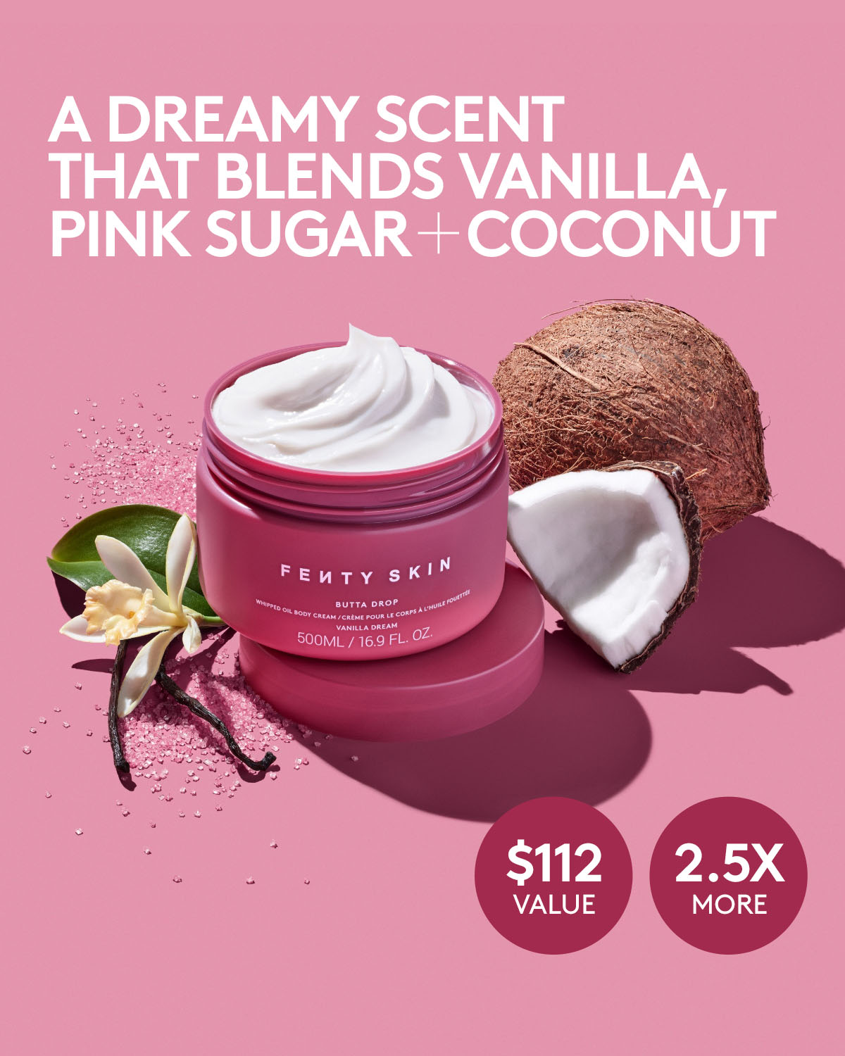 Jumbo Butta Drop Whipped Oil Body Cream with Tropical Oils + Shea Butter - Vanilla Dream - Image 2